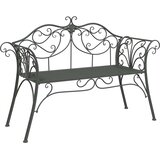  Vrtna klupa 2-Broj sjedala 130 x 47 x 90 cm Čelik Srebrno Siva | shoptok.hr