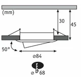 93483 - KOMPLET 3xLED/6,5W IP23 prigušiva kupatilska svetiljka NOVA 230V
