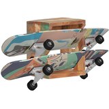  Zidni držač za skateboarde 25x20x30 cm masivno obnovljeno drvo | Eponuda.com