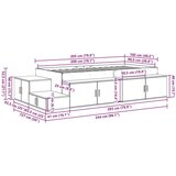  Postelja za shranjevanje Betonska siva Inženirski les 100 x 200 cm, (22083704) | Shoptok.si