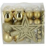  božićne kuglice (65 kom., zlatne boje, plastika) | shoptok.hr