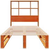 Krevet s regalom za knjige bez madraca 100x200 cm masivno drvo | Eponuda.com