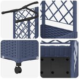  Povišeni krevet s mrežom i krovom Siva 124 x 40 x 129 cm PP | shoptok.hr
