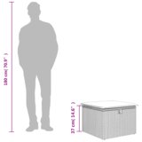  Vrtna stolica s jastukom Siva 55 x 55 x 37 cm poliratan | Eponuda.com