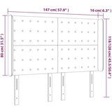  Vzglavje z ušesi temno sivo 147x16x118/128 cm žamet, (20792660) | Shoptok.si