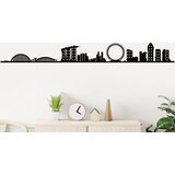 Wallity Zidna dekoracija Singapore Skyline, 125x14 cm, 1.5 mm, Crna Cene