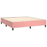  Boxspring - Krevet s oprugama i madracem ružičasti 180x200 cm baršunasti - Ružičasta 180 x 200 cm vodoravne pruge | shoptok.hr