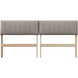  Tapecirani uzglavlje Sivo-smeđa 160 cm Čvrsto borovo drvo | shoptok.hr