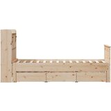 vidaXL Krevet s regalom za knjige bez madraca 90x200 cm od borovine | shoptok.hr