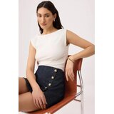 TRENDYOLMILLA ženska bluza Twoss26Bz00712, ecru Cene