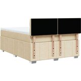  Krevet s oprugama i madracem krem 160x200 cm od tkanine | shoptok.hr