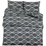  Set posteljine za poplun sivi 135 x 200 cm pamučni | shoptok.hr