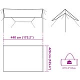 CERADA za kampiranje zelena 420 x 294 cm vodootporna | shoptok.hr