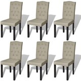  Jedilni stoli 6 kosov kamelje blago | Shoptok.si