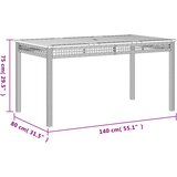  Vrtni stol bež 140 x 80 x 75 cm od poliratana i drva bagrema | shoptok.hr
