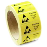 Antistat ESD naljepnica 1000 St. žuta (D x Š) 50 mm x 25 mm 055-0002 samoljepljivo