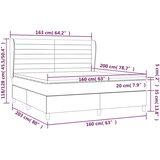  S oprugama i madracem plavi 160x200 cm od tkanine | shoptok.hr