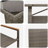  9-delni vrtnarski jedilni set sivo poli ratan, (22015410) | Shoptok.si