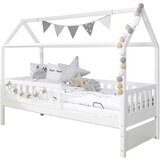 MID.YOU Postelja Traumhaus, Bor, Bela, Masivno | Shoptok.si