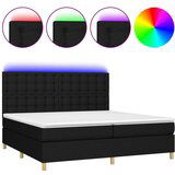  The Living Store Box spring postelja z vzmetnico LED črna 200x200 cm blago - Box Spring Postelja, (21449040) | Shoptok.si
