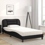  Krevet s madracem Hvar crni 100 x 200 cm od umjetne kože | shoptok.hr