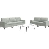 vidaXL 2-dijelni set sofa s jastucima svjetlosivi baršunasti | shoptok.hr