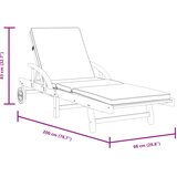  Ležaljke za sunčanje s jastucima 2 kom 200x68x83cm drvo bagrema | shoptok.hr