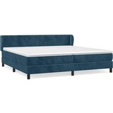 Krevet s oprugama i madracem tamnoplavi 200x200 cm baršunasti | shoptok.hr