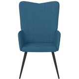 vidaXL Stol za sproščanje moder žamet, (20957207) | Shoptok.si