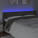 LED uzglavlje tamnosivo 163x16x78/88 cm baršunasto | shoptok.hr