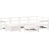  7-dijelni set vrtnih sofa bijeli od masivne borovine | shoptok.hr