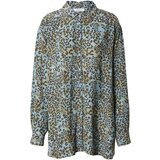 Moss Copenhagen Bluza 'Katriana' svetlo modra / kaki / oliva | Shoptok.si