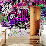  Foto tapeta - Purple Graffiti 450x315 Vodootporna | shoptok.hr