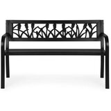 Multi Garden Metalna bastenska klupa 12050 cm sa dekorativnim naslonom, crna - Cene