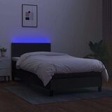  Box spring s madracem LED crni 90x190 cm od tkanine | shoptok.hr
