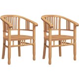  Vrtne stolice 2 pcs Smeđa 63 x 58 x 89 cm Masivna tikovina | shoptok.hr