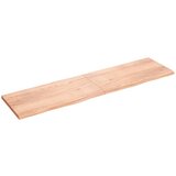 vidaXL Stenska polica svetlo rjava 200x50x4 cm trdna hrastovina | Shoptok.si