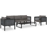  Modularna kutna sofa od poliratana s lijevim naslonom antracit | shoptok.hr
