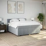  Krevet s oprugama i madracem svjetlosivi 200 x 200cm od tkanine | shoptok.hr