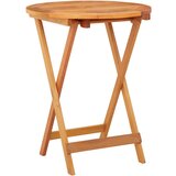 The Living Store Zložljiva vrtna miza Ø60x75 cm trden evkaliptusov les - Vrtna Miza, (21466886) Cene