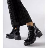 Gemre Black insulated patent ankle boots Vinceza | shoptok.hr