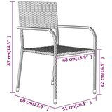  3-dijelni vrtni blagovaonski set crni | shoptok.hr