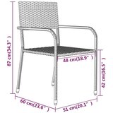  Vrtna jedilna garnitura 3-delna črna, (20673067) | Shoptok.si
