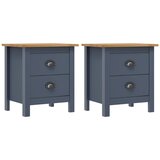 vidaXL Noćni ormarići Hill Range 2 kom sivi 46x35x49,5 cm od borovine Cijene