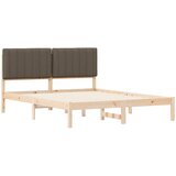  Krevetni okvir s tapiciranim uzglavljem Sivo-smeđa 150 x 200 cm | shoptok.hr
