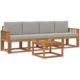  Set vanjskih sofa 5 kom. Prirodna i svijetlo siva | shoptok.hr