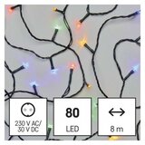 Emos LED božična veriga, 8 m, zunanja in notranja, večbarvna, časovnik D4AM02 Cene