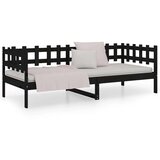  Dnevni ležaj crni 90 x 200 cm od masivne borovine | shoptok.hr