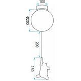 Toolight Stropna svjetiljka plafonijera G167-1CP medvjedić | shoptok.hr