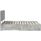  Konstrukcija postelje z vzglavjem Betonsko siva 140 x 200 cm, (5000102494) | Shoptok.si